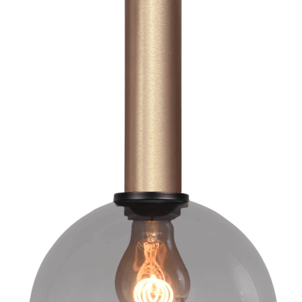 Hanglamp Ø 20cm Bella 2 Messing goud met smoke glas Masterlight 8718121333960