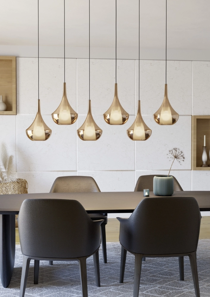 Design pendant lamp Almoster straight 6-light Stars of Light 9008606354078