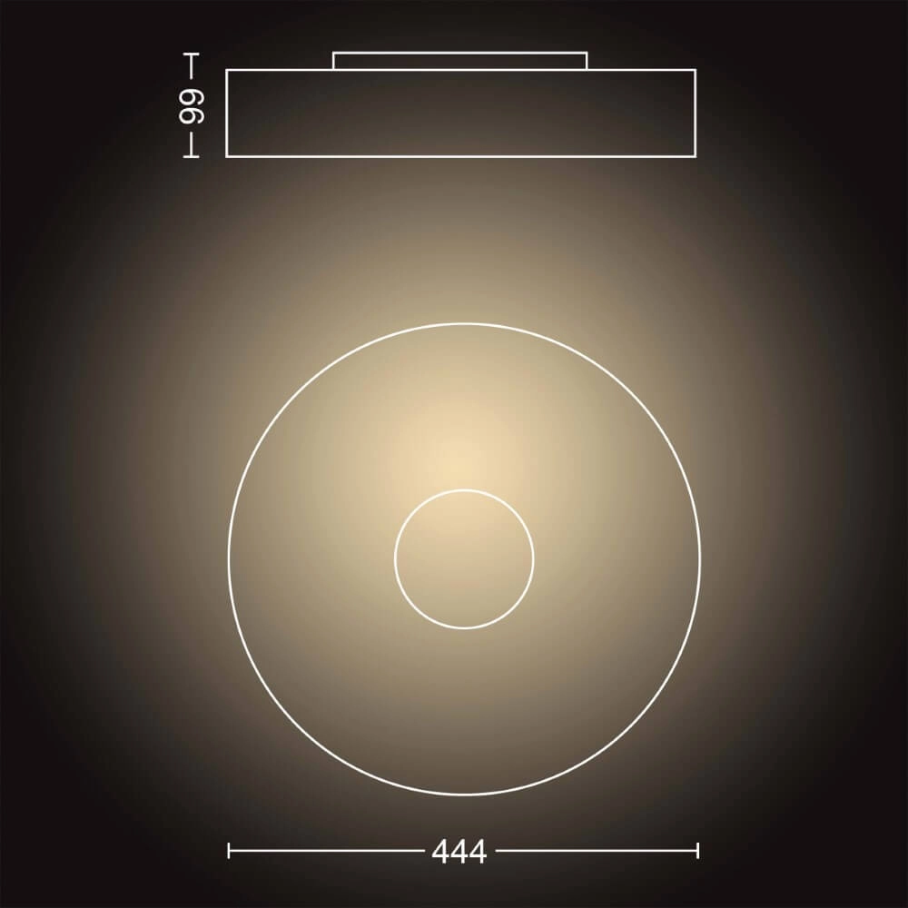 Plafondlamp Hue Fair - White Ambiance Ø 44,4cm wit Philips 8719514341272