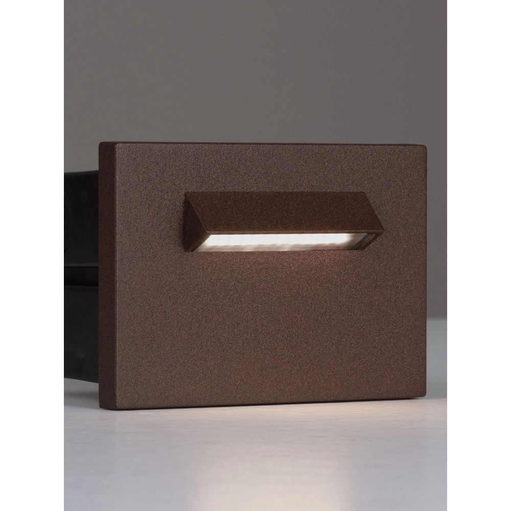 Inbouwlamp Recto voor wand roestbruin Lyora 5212063504967
