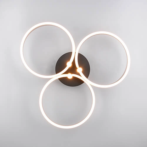 Gekrulde led plafondlamp Caruso RVS - Ø 65,5cm Trio 4017807612974