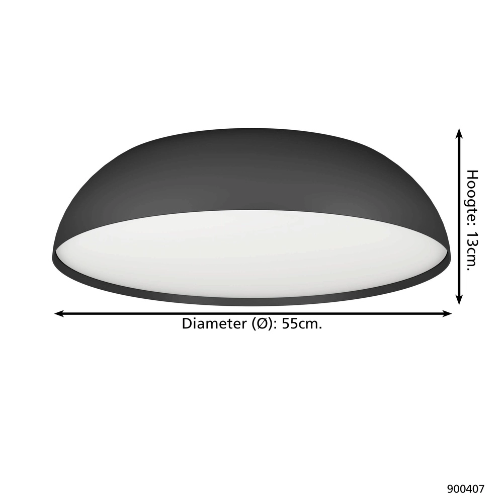 Zigbee plafondlamp Tollos-Z Ø 55cm - zwart Eglo 9008606243808