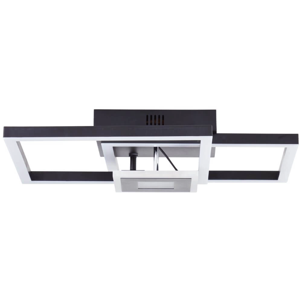 Plafondlamp Bray vierkant zwart