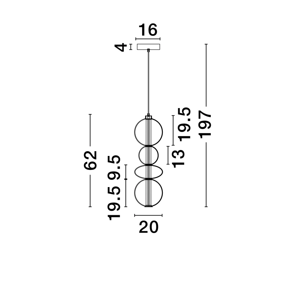 Hanglamp Bally smoke glas 62cm Lyora 5212017449177