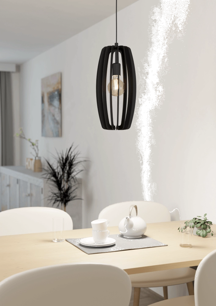 Zwarte hanglamp Bajazzara Ø 26cm Eglo 9008606244348
