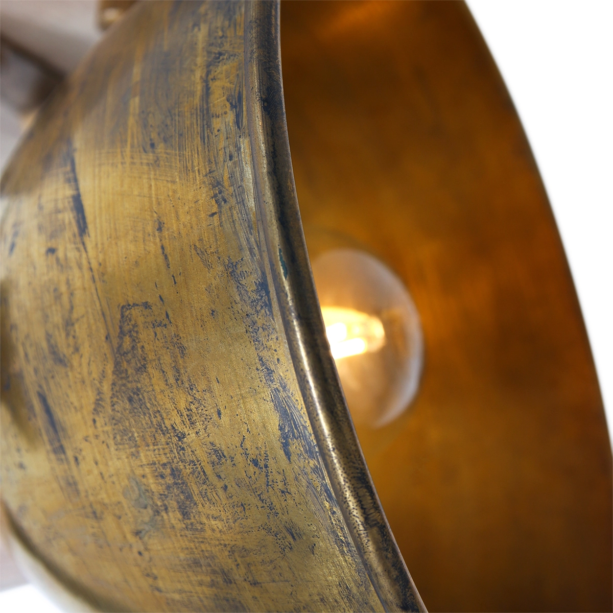 Industriële plafondlamp Gearwood brons met hout Steinhauer 8712746135022
