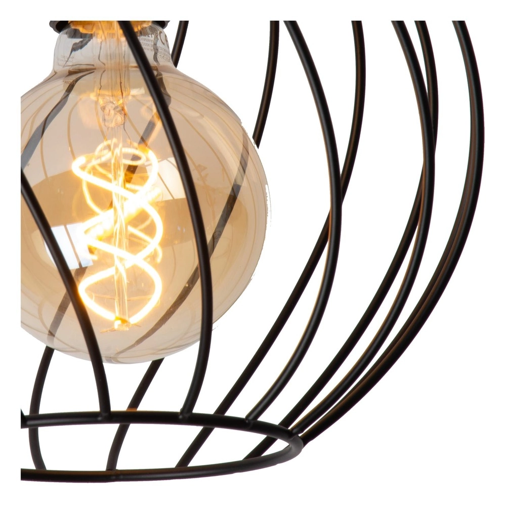 Plafondlamp Danza zwart Ø 25cm Lucide 5411212211477