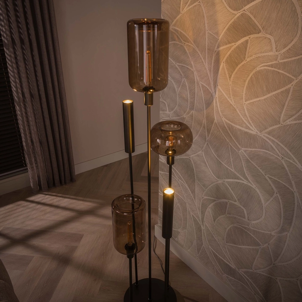 Design vloerlamp Serene sienna bruin Lyora 8716803514775