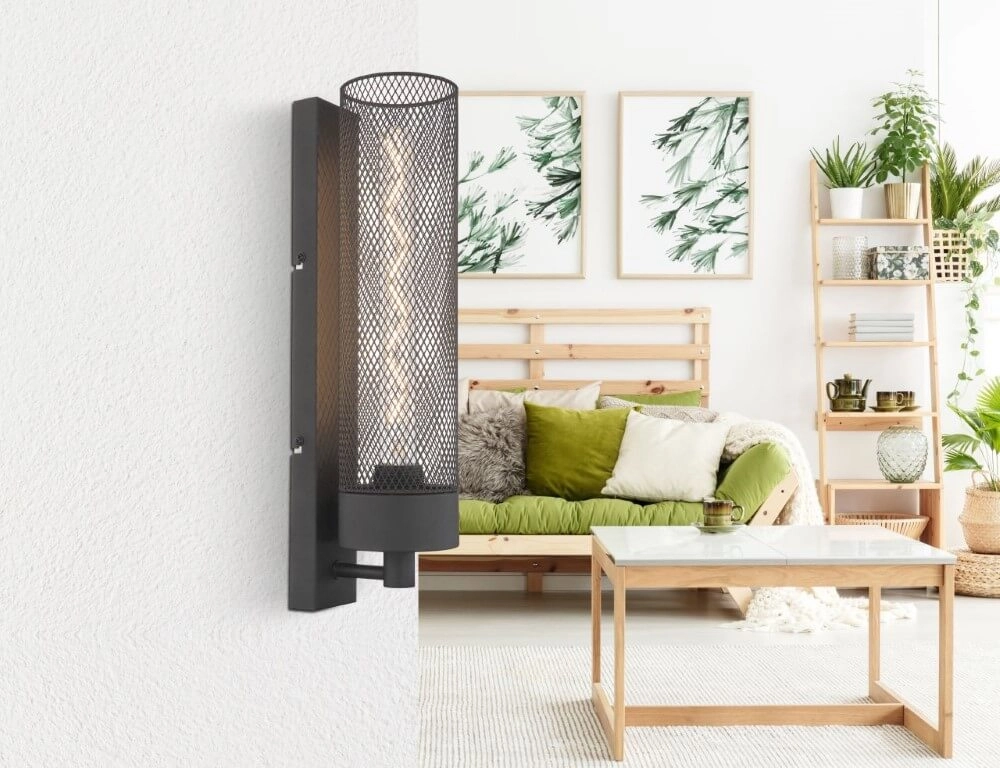 Wandlamp Hans zwart Globo 9007371441501