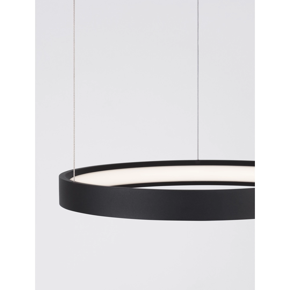 Ronde hanglamp Perrine zwart Ø 40cm Lyora 5212017438379