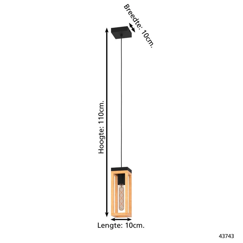 Houten hanglamp Nafferton Eglo 9002759437435