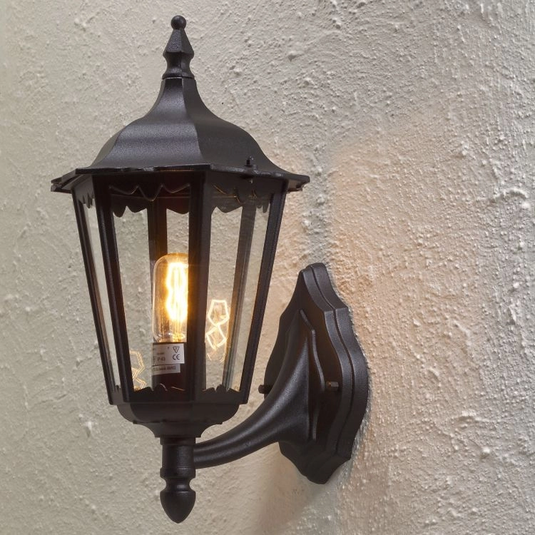 Klassieke muurlamp Firenze Up zwart KonstSmide 7318307213751