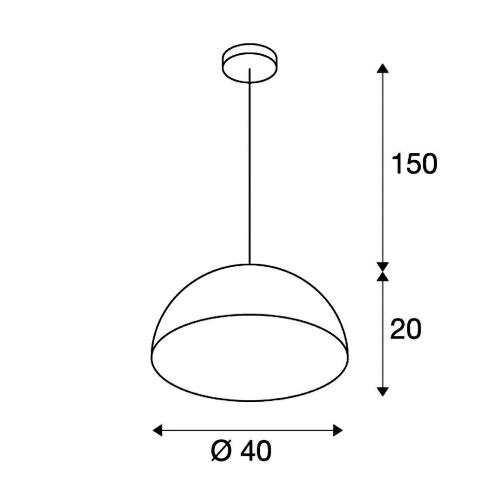 Trendy hanglamp Forchini M PD-2 zwart SLV 4024163136969
