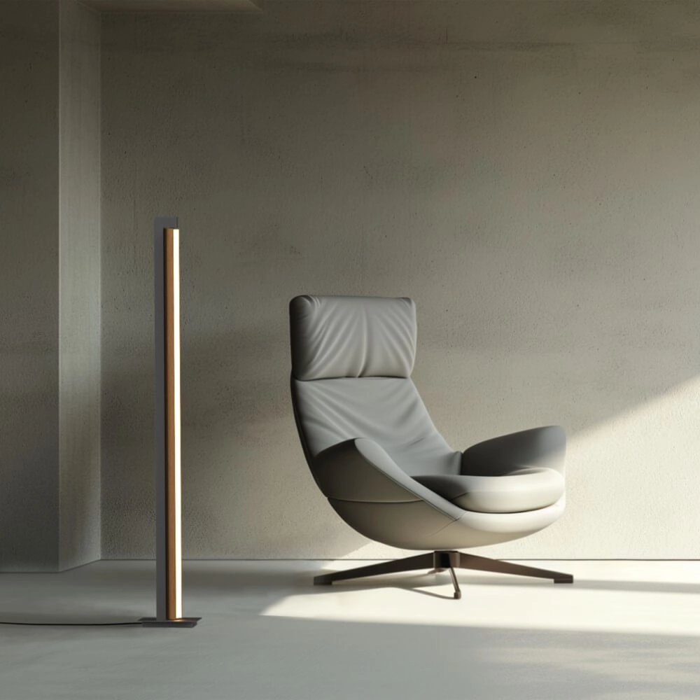 Vloerlamp Pure-Lines hout Paul Neuhaus 4012248375754