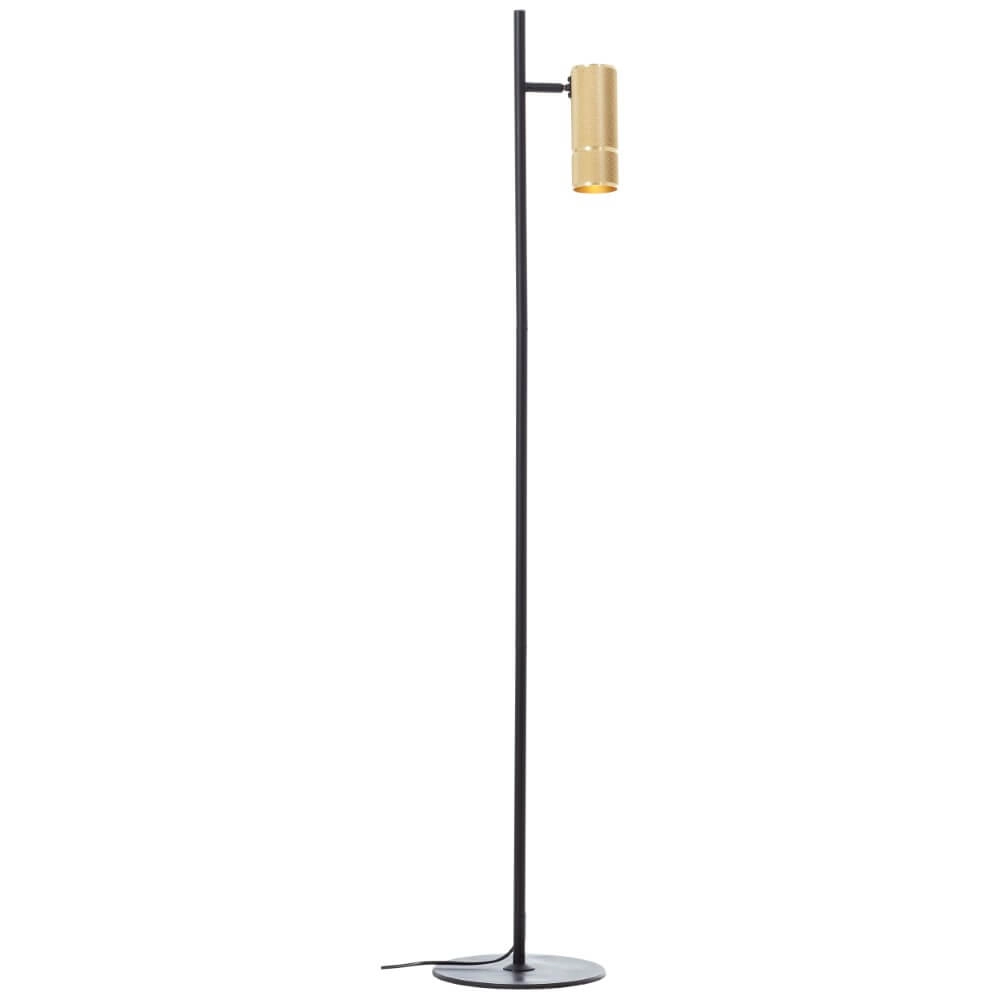 Vloerlamp Marty zwart met goud Brilliant 4004353438356