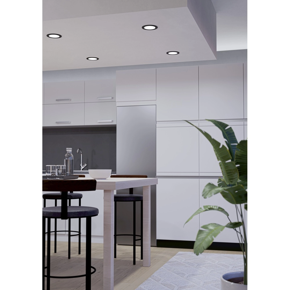 IP44 inbouw lamp Fueva 6-Z Zigbee - zwart - Ø 12cm Eglo 9008606330973