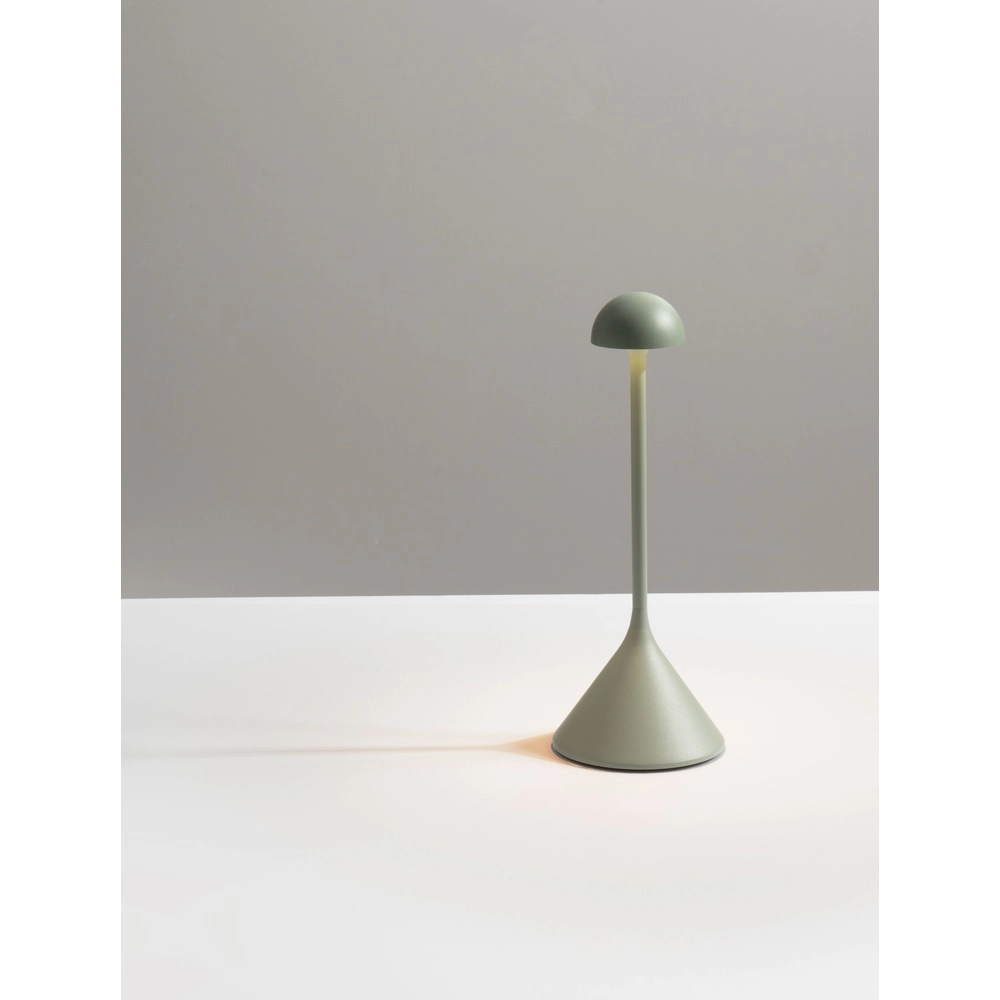Table lamp Dalt olive green rechargeable with USB Lyora 5212017477057