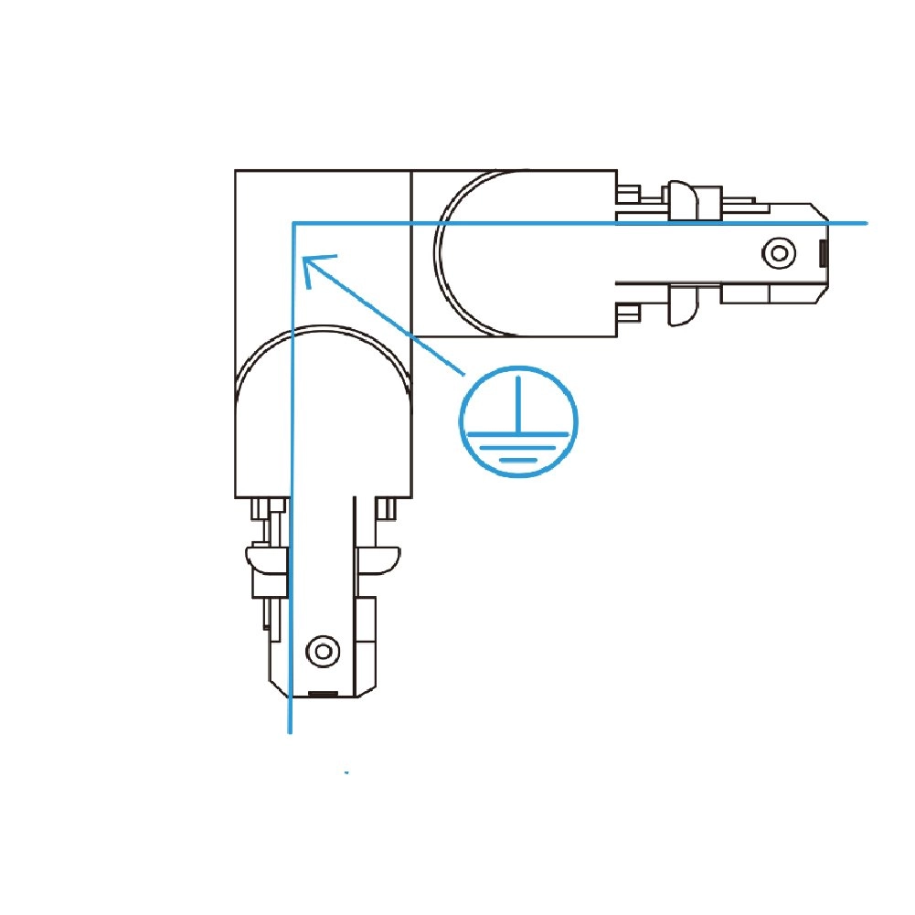 2-fase hoekverbinder Duoline L-connector aarde buiten wit Trio 4017807474855