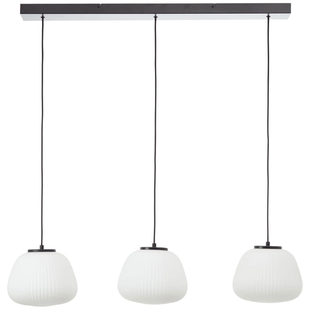 Hanglamp Kaizen 3-lichts zwart met wit Brilliant 4004353447181