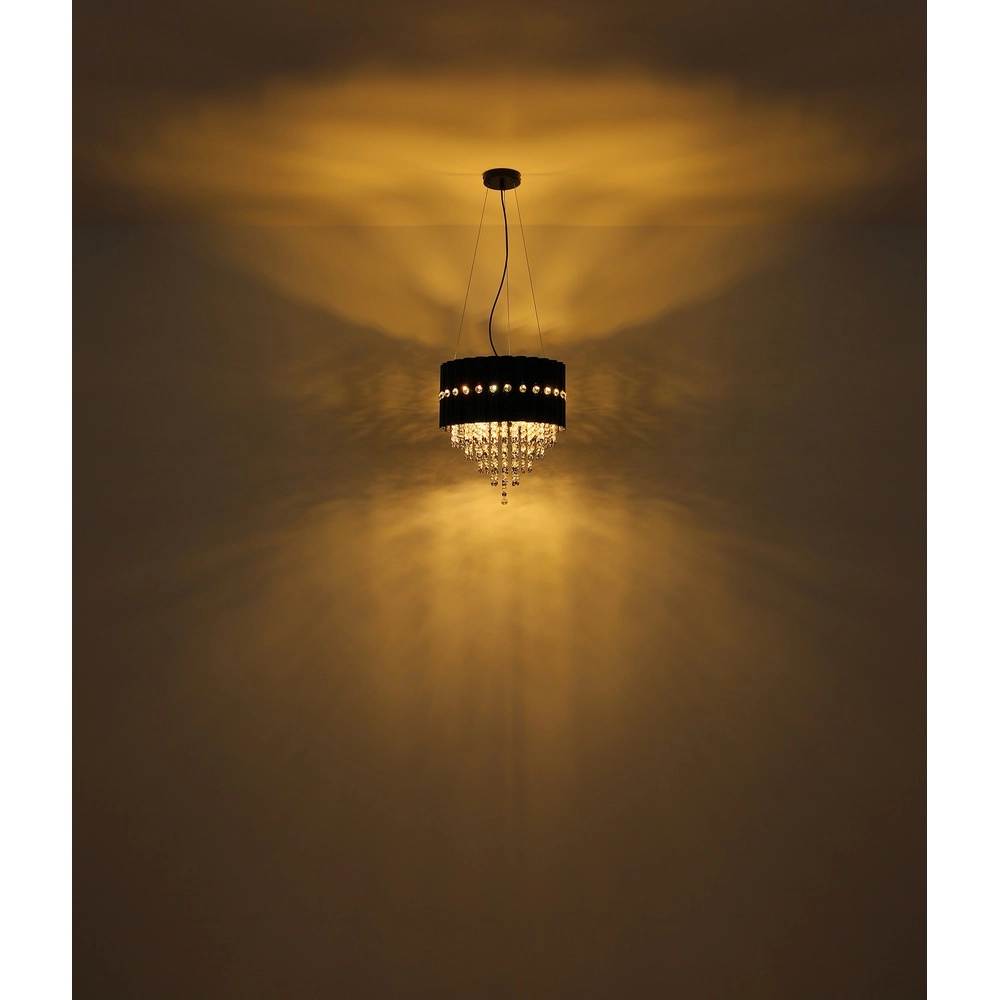 Hanglamp Eleos zwart met kristal Globo 9007371528431