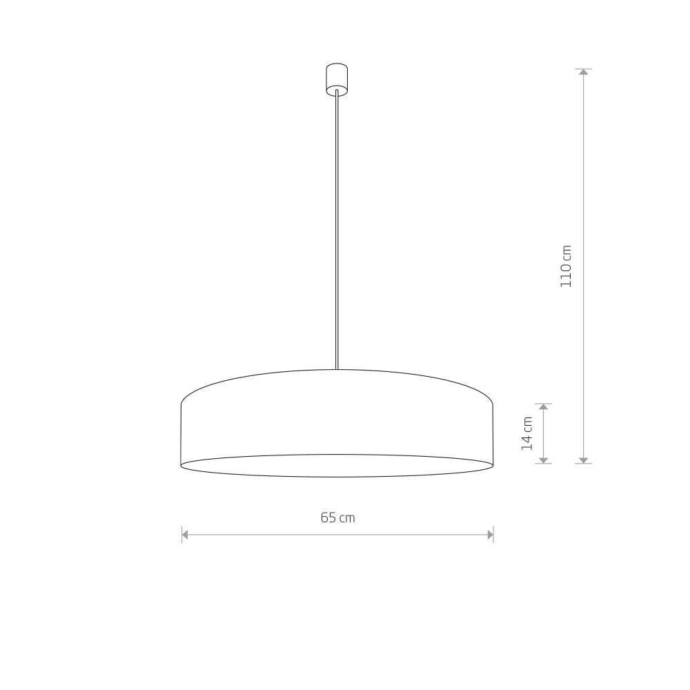 Grijze hanglamp Turda Ø 65cm Lyora 5903139894791