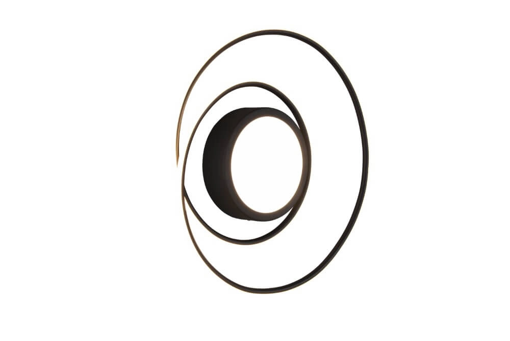 Plafonnière Yava 60cm zwart Trio 4017807503357