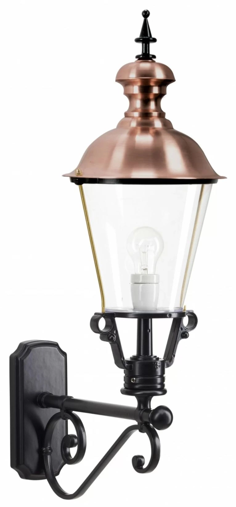 Nostalgische wand lantaarn Notaris L zwart KS Verlichting 8714732127745