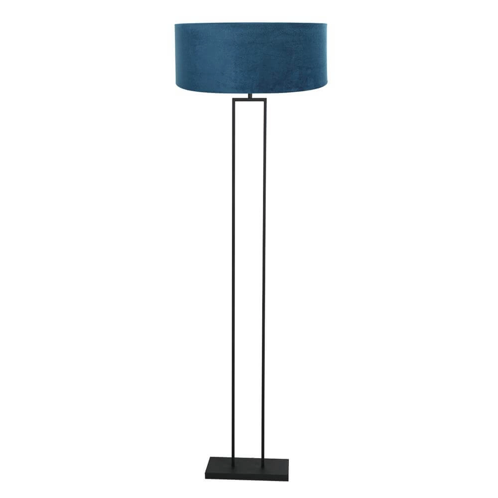Vloerlamp 160cm Stang zwart met blauwe kap Steinhauer 8712746173918