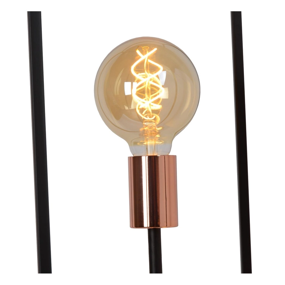 Vloerlamp Arthur 3-lichts zwart Lucide 5411212082909