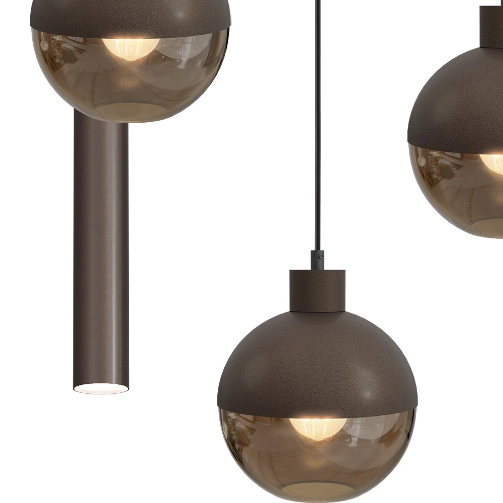 5-lichts hanglamp Opera Ø 50cm cacao Masterlight 8718121424316