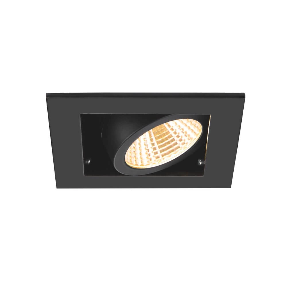 Vierkante led inbouwspot Kadux Single 1x Led - zwart - 3000K SLV 4024163279345