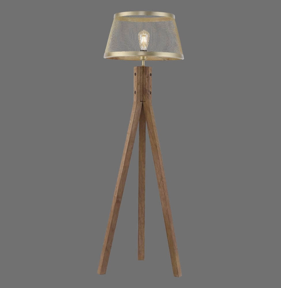 Vloerlamp Frederik messing Just Light 4043689976187
