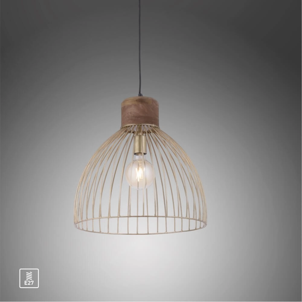Hanglamp Alami bruin messing Just Light 4043689976125