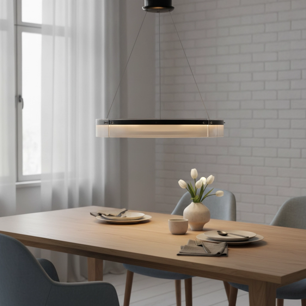 Design hanglamp Pauline zwart met glas Ø 85cm
