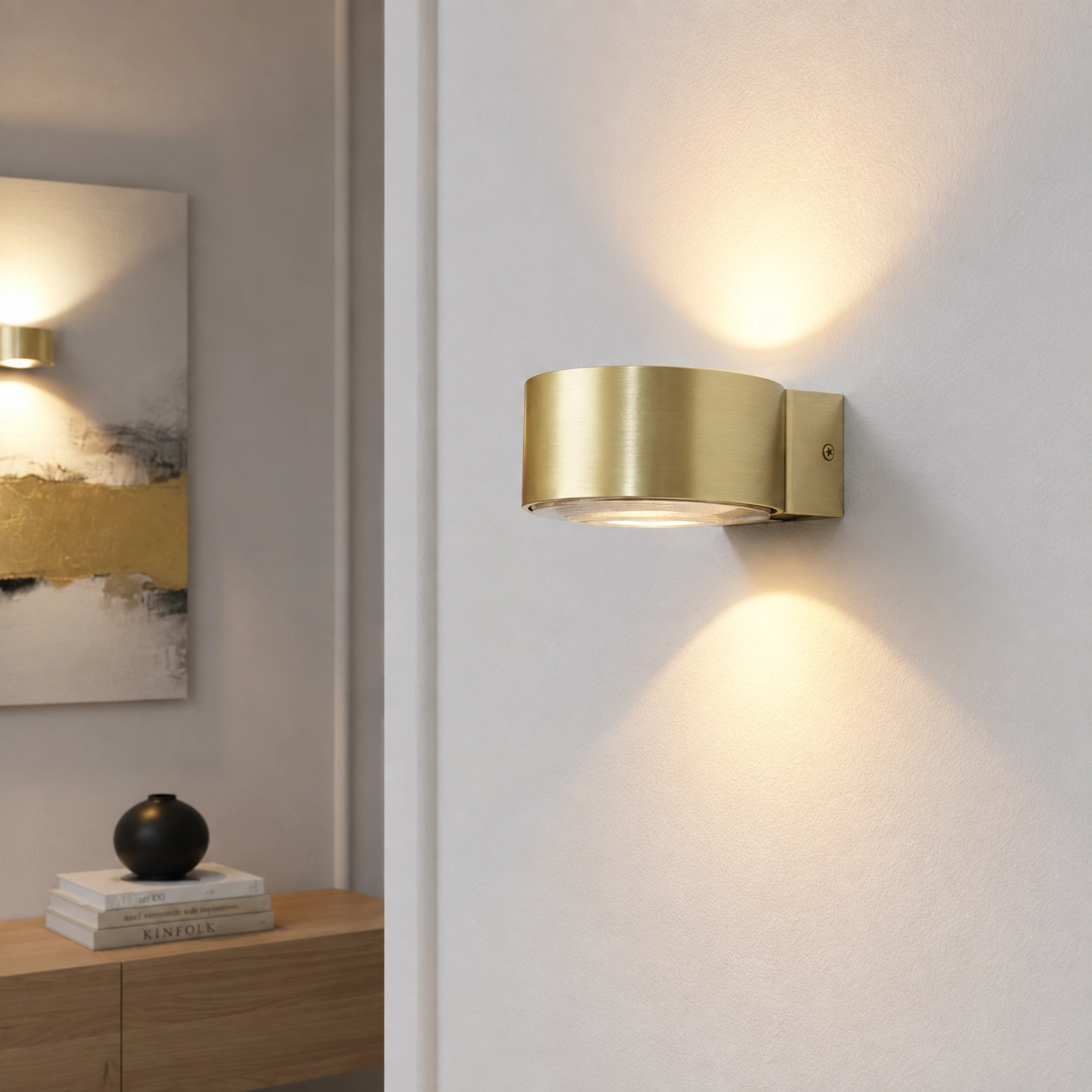 Design wandamp Hudson goud