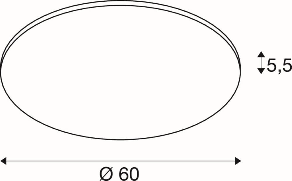Kantoorlamp Led Panel wit - Ø 60cm - 3000K SLV 4024163190756