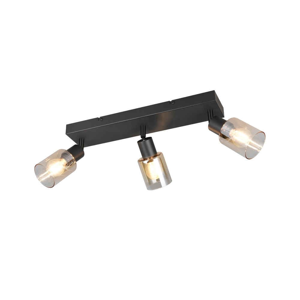 Plafondlamp Cadiz zwart 3-lichts Plafondlamp Cadiz zwart 3-lichts