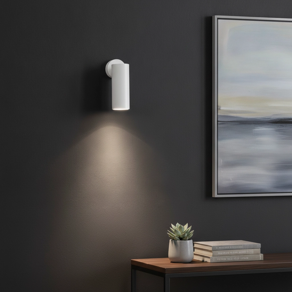 Wandspot Dexter rond wit