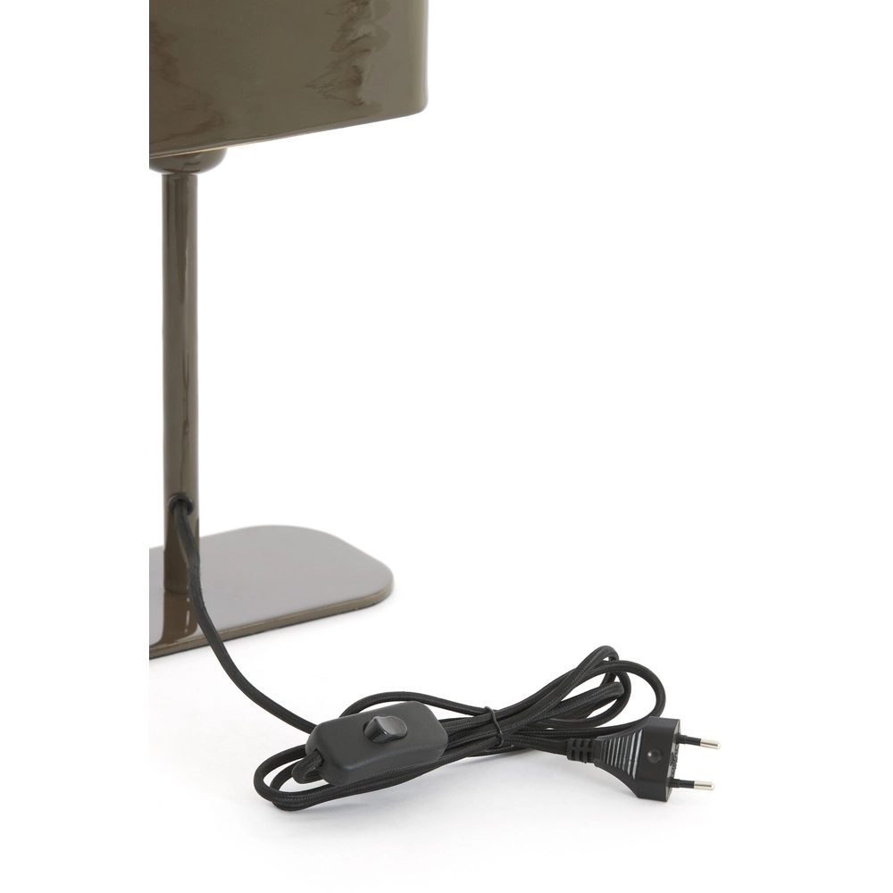 Nachtkastlamp Elenie 20x10cm - glans donker bruin Light & Living 8717807818746