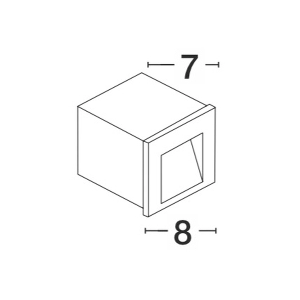 Inbouwlamp Krypton vierkant grijs 8cm Lyora 5212017409331