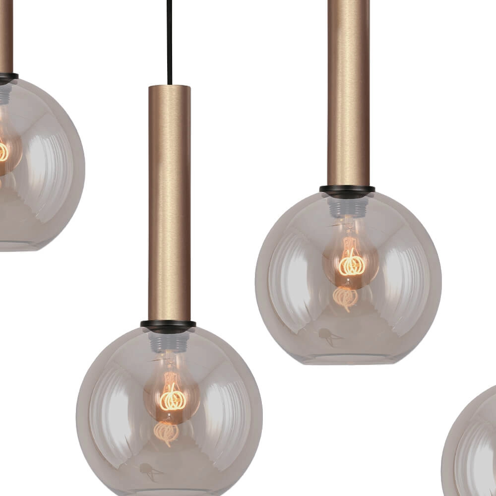 6-lichts hanglamp Bella 2 met goud glas Masterlight 8718121340715