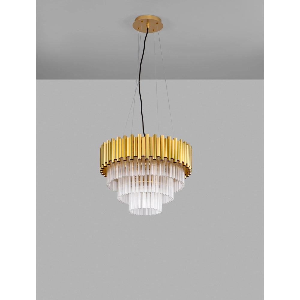 Hanglamp Magnolia goud met kristal Ø 50cm Lyora 5212017435026