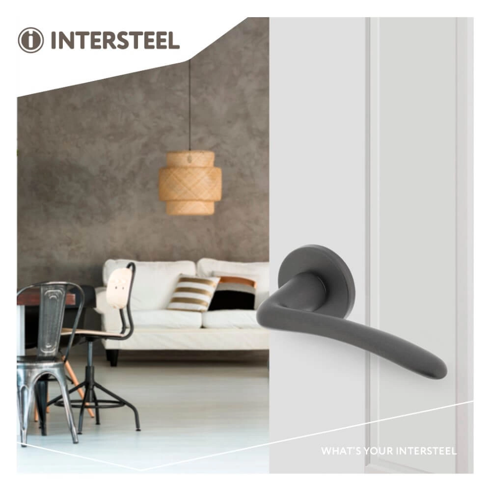Deurklink Zaia antraciet Intersteel 8714186550861