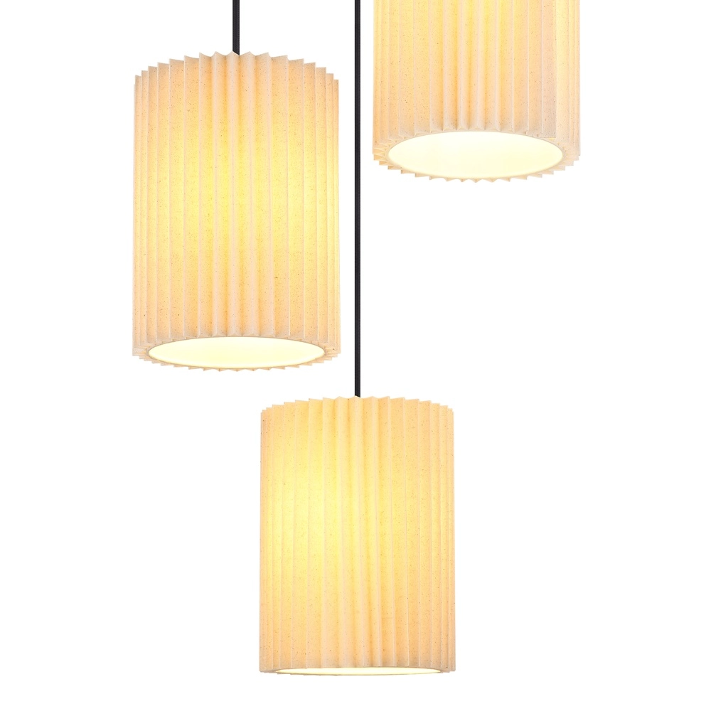 3-lichts hanglamp Page zwart met wit rond Globo 9007371525607
