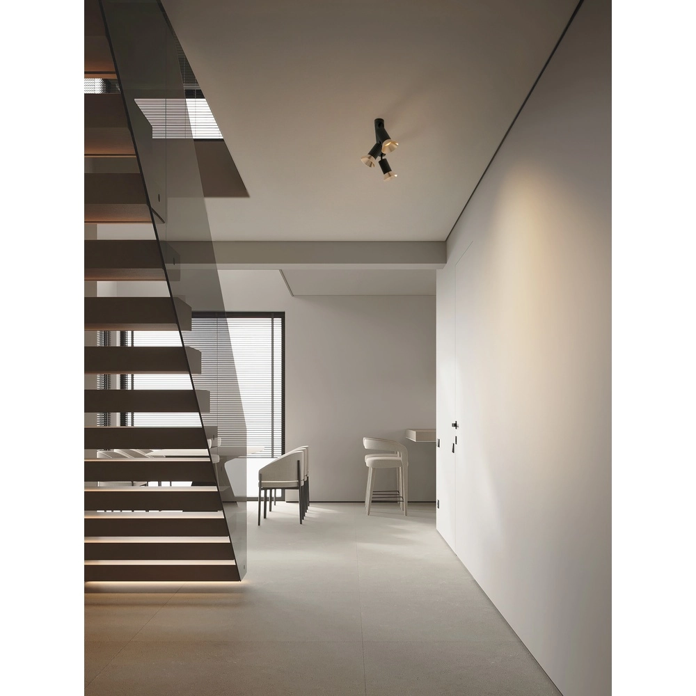 Plafondlamp Luvia 3-lichts zwart met goud Lyora 5212017475534