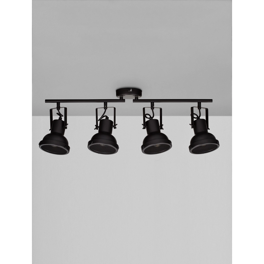 Plafondlamp Ruvi 4-lichts zwart Lyora 5212017446381