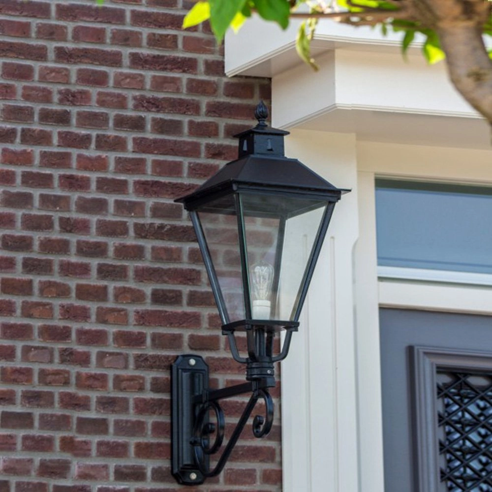 Vierkante, nostalgische lantaarn lamp Bergeijk K9 zwart KS Verlichting 8714732141444