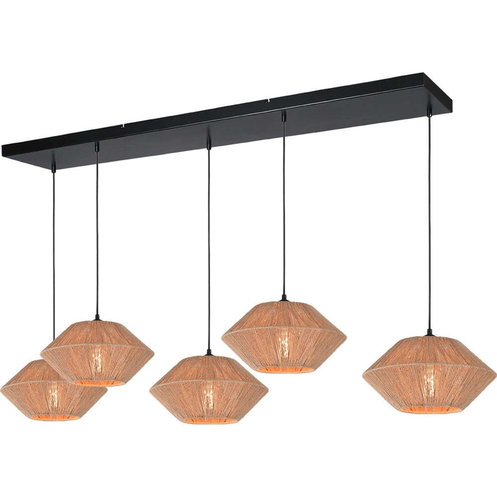 Eettafel hanglamp Bicono 5x Ø35cm