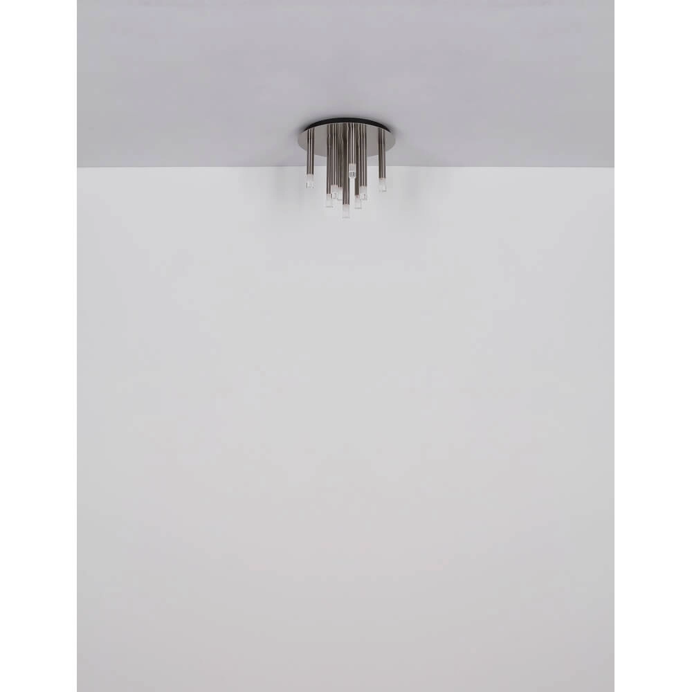 Design hanglamp Ryan 9-lichts nikkel Globo 9007371478057