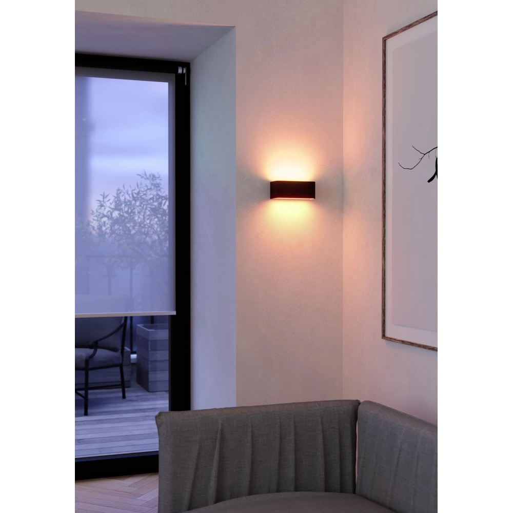 Slimme muurlamp Sania-Z zwart - led - 20cm Eglo 9008606361670